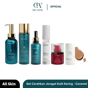 Combo 6 Item Skincare Cerahkan Jeragat Kulit Kering / Dry Skin