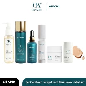Combo 6 Item Skincare Cerahkan Jeragat Kulit Berminyak / Oily Skin